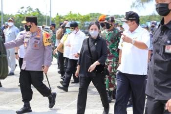 Sambut Ketua DPR RI Puan Maharani, Kapolri dan Para Menteri di Pelabuhan Bakauheni, Gubernur Arinal Sampaikan Kesiapan Lampung dalam Pengendalian Transportasi Menghadapi Idul Fitri 1442 H